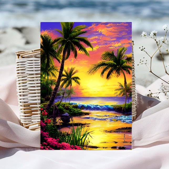 Sunset Tropical Birthday Card (Creator Uploaded)