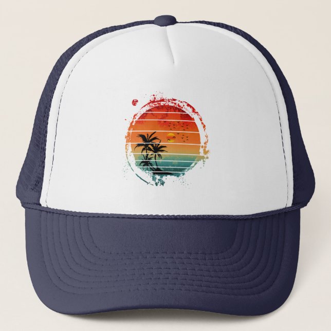 sunset   trucker hat (Front)