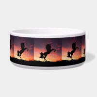 Sunset Unicorn Silhouette Pet Basin