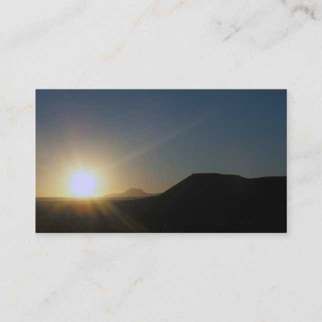 sunset : utah business card (Front)