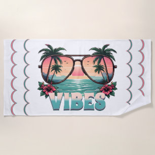 Sunset Vibes: A Tropical Escape Beach Towel