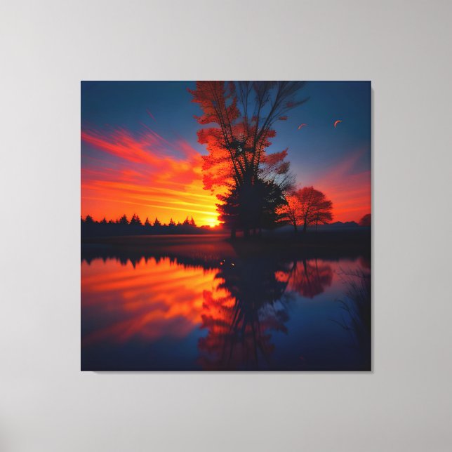 Sunset View Landscape Two Canvas Print (Front)