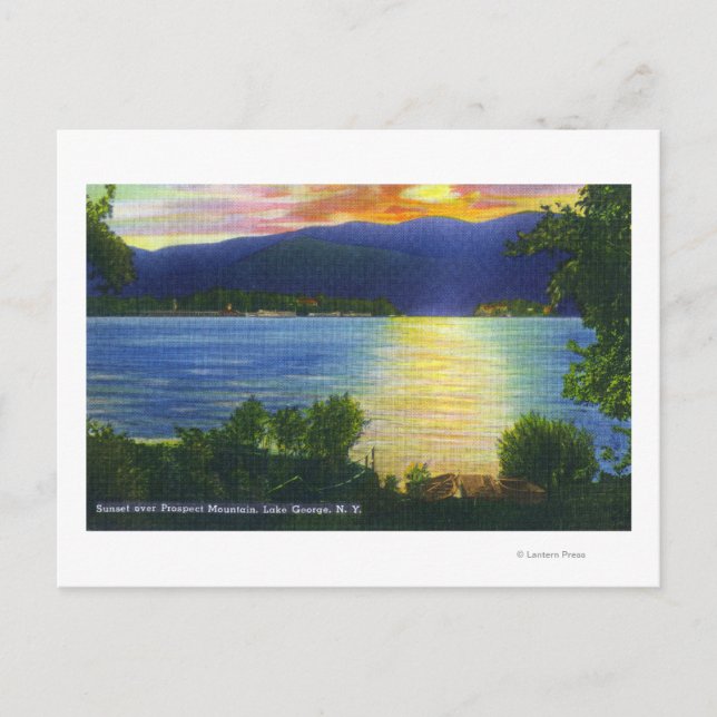 Sunset View of Prospect Mountain Postcard (Front)