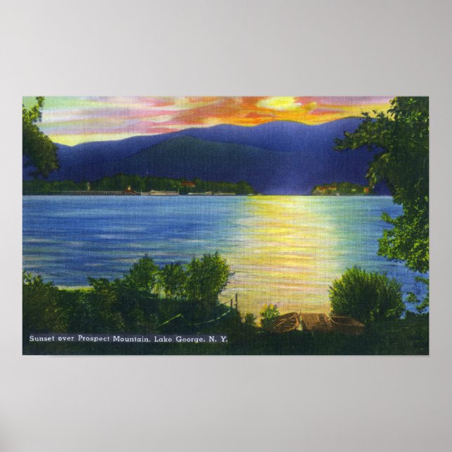 Sunset View of Prospect Mountain Poster (Front)