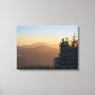 Sunset view of the Tatras mountains Canvas Print