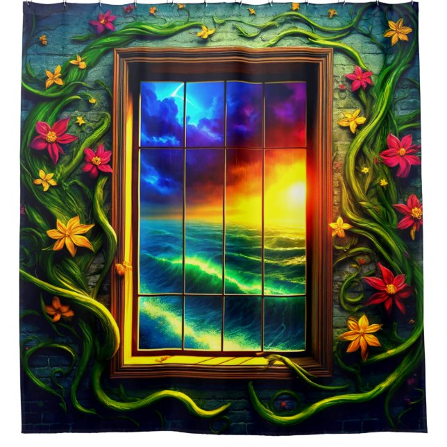 Sunset View Shower Curtain (Front)