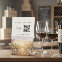 Sunset Vineyard QR Code Capture the Love Wedding