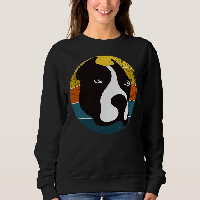 Sunset Vintage Dog For Pitbull Lovers Sweatshirt (Front)
