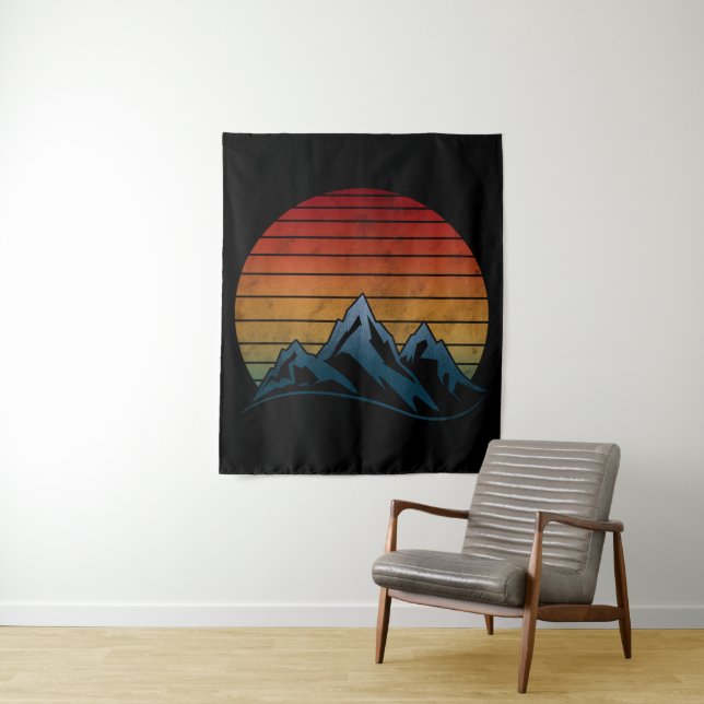SUNSET VINTAGE MOUNTAIN  TAPESTRY (In Situ)