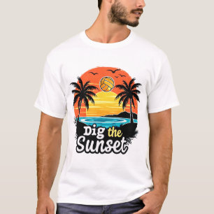 "Sunset volleyball" –Volleyball design for Players T-Shirt