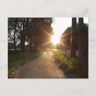 Sunset walk in Hungary Postcard