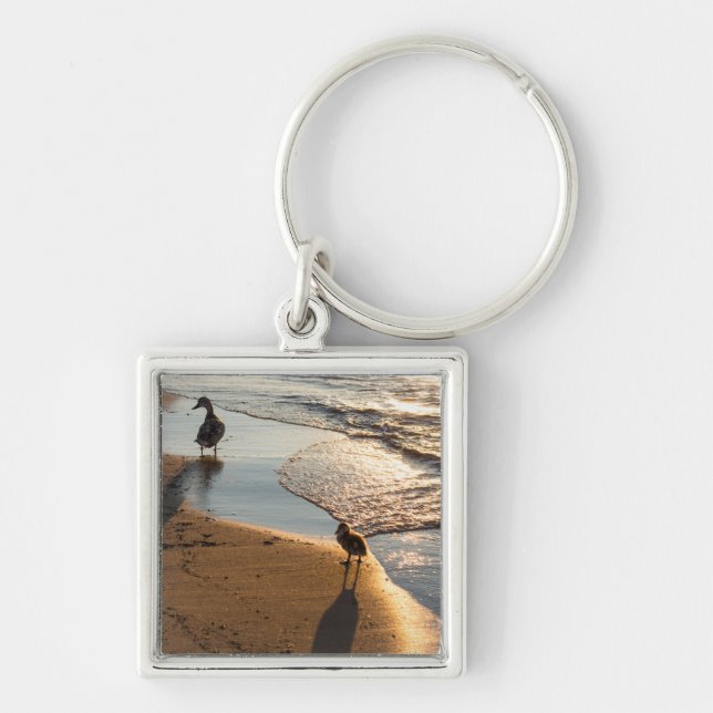 Sunset Walk With Mummy Key Ring (Front)