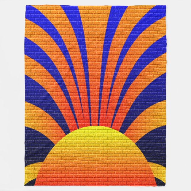 Sunset Wall Fleece Blanket (Front)