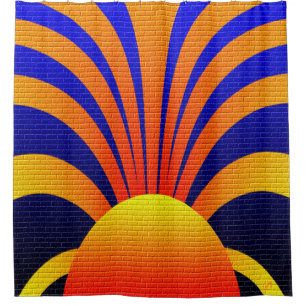 Sunset Wall Shower Curtain
