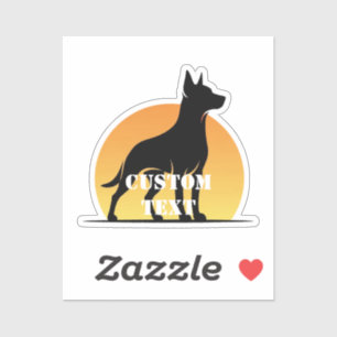Sunset Watchdog: Personalised Dog Silhouette 