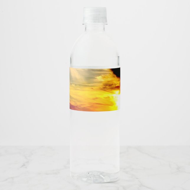Sunset  water bottle label (Front)