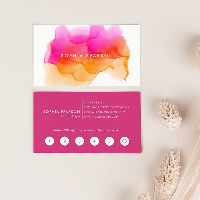 Sunset Watercolor Blot | Loyalty Card (Creator Uploaded)