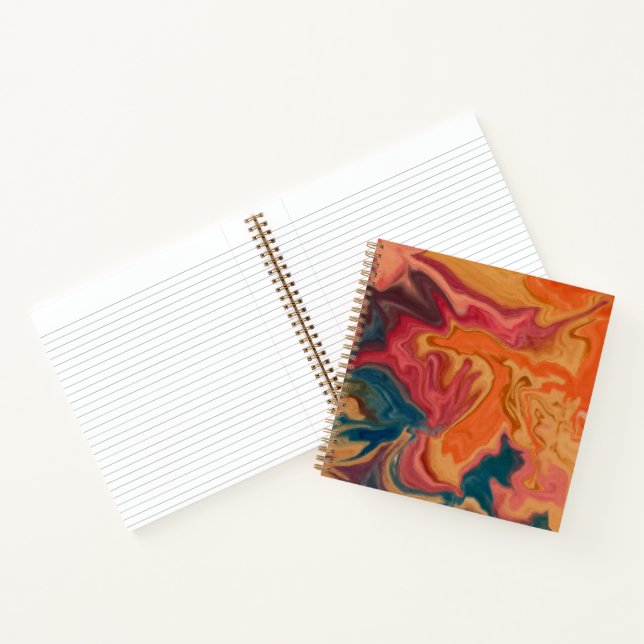  Sunset Watercolor Glaze  Notebook (Inside)
