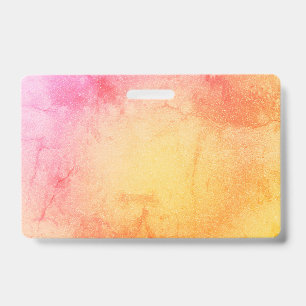 Sunset Watercolor Name Badge ID Badge