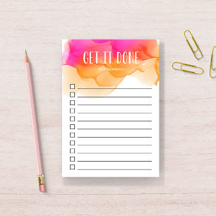Sunset Watercolor Personalised To-Do List Post-it Notes