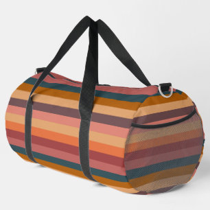 Sunset Watercolor Stripes Duffle Bag