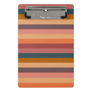 Sunset Watercolor Stripes Mini Clipboard