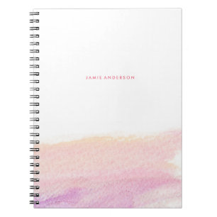 Sunset Watercolor Wash Personalised Notebook
