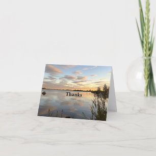 Sunset Waterscape Thank You Note Card