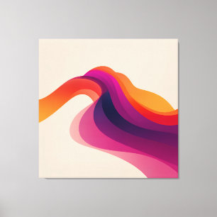 Sunset Wave Layers Canvas Print