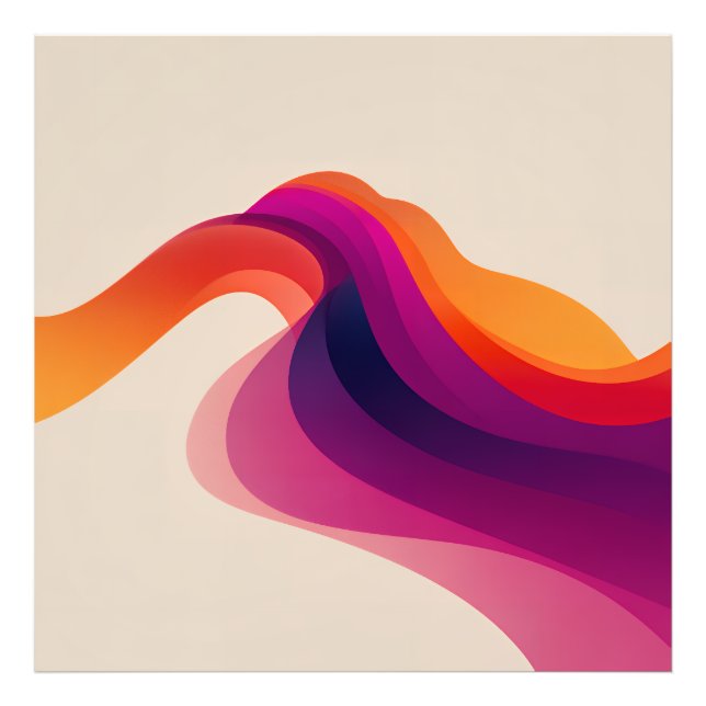 Sunset Wave Layers Photo Print (Front)