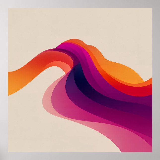 Sunset Wave Layers Poster (Front)
