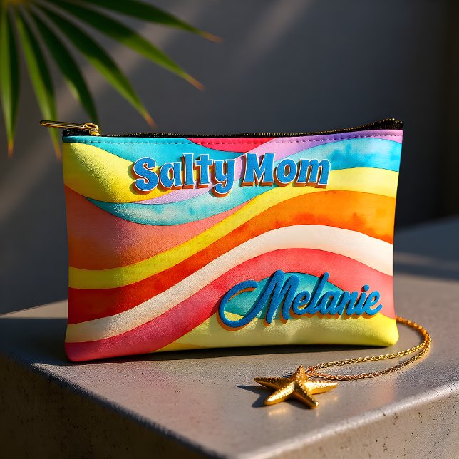 Sunset Waves Watercolor Mom Accessory Pouch (Creator Uploaded)