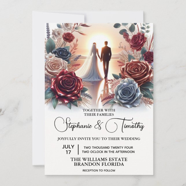 Sunset Wedding Invitation (Front)