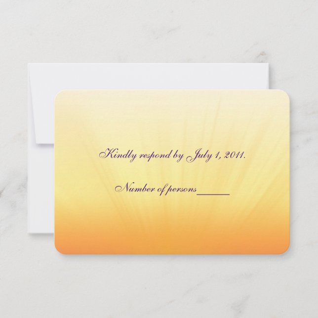 Sunset  Wedding RSVP (Front)