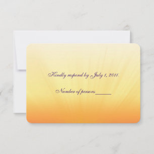 Sunset  Wedding RSVP Card