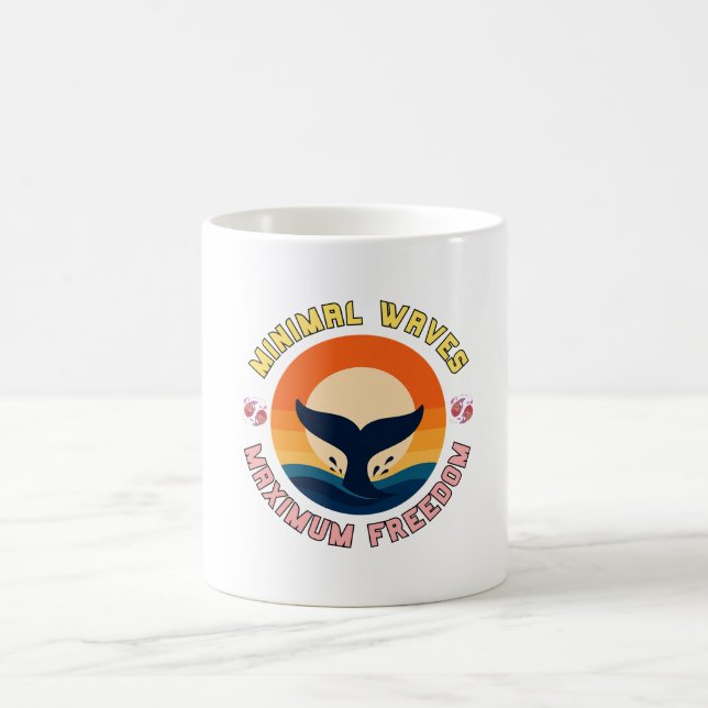 Sunset Whale Tail Serenity Coffee Mug (Center)