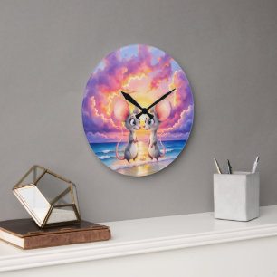 Sunset Whispers – A Tiny Love Story. Large Clock
