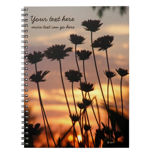 Sunset Wildflowers Notebook (Front)