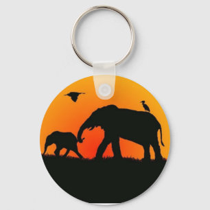Sunset wildlife key ring