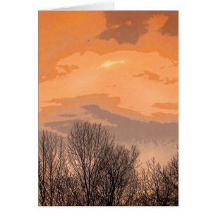 Sunset with Bare Trees