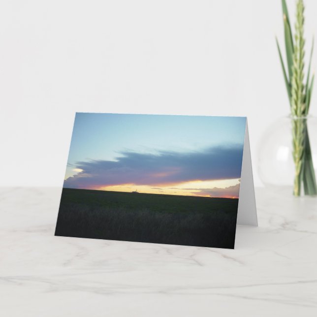 Sunset With Cloud Bridge Card (Front)