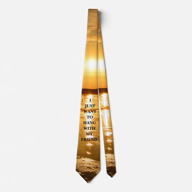 SUNSET  with Motto      -   Neck Tie (Front)