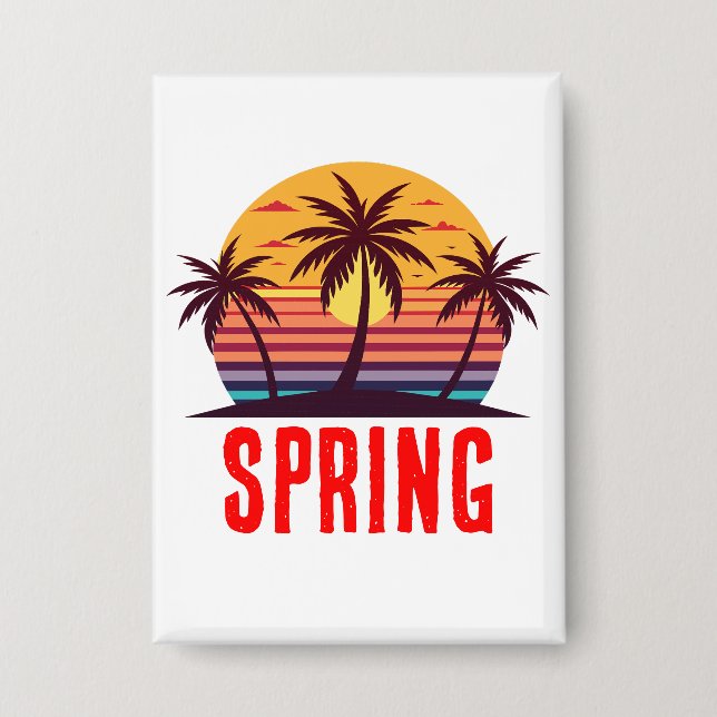 Sunset With Palm Trees Vector (Front)