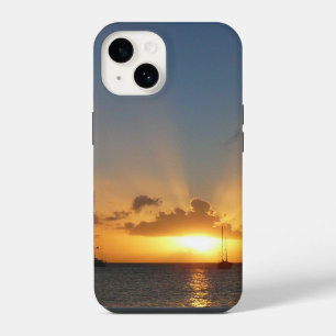 Sunset with Sailboats Tropical Landscape Photo iPhone 14 Case