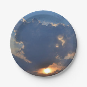 Sunset with Teacup Cloud Formation by STaylor Paper Plate