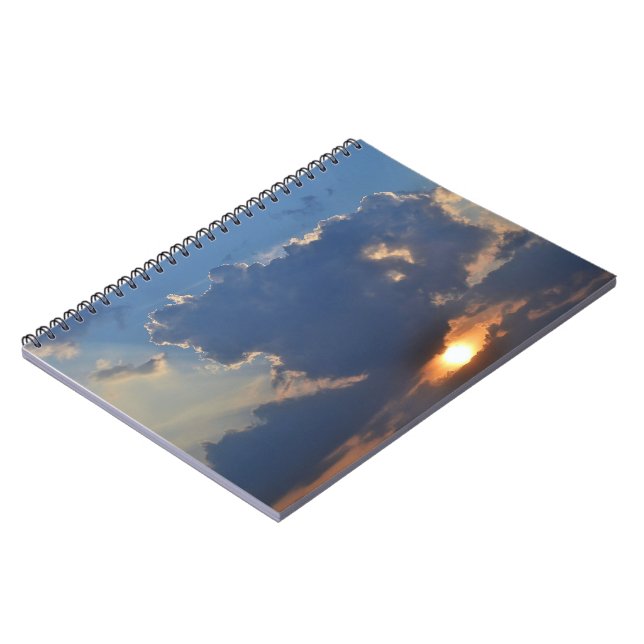 Sunset with Teacup Cloud Formation by STaylor Spiral Notebook (Left Side)