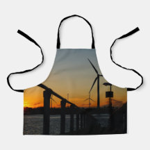 Sunset with windmill, relaxing and calming.