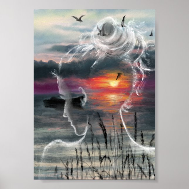 Sunset Woman Poster (Front)