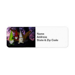 Sunset Woodland Gnomes Return Address Label