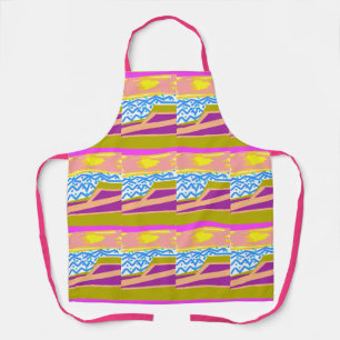 Sunset Yacht Waves Apron